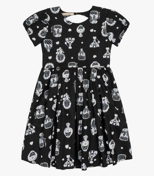Vestido Infantil Trick Nick Preto