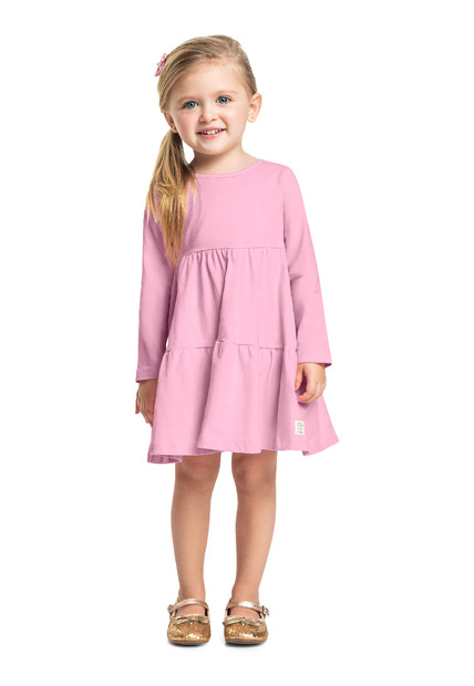 Image_Vestido Infantil Manga Longa Algodão Bee Loop