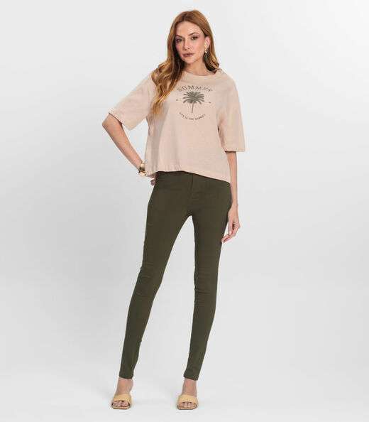 T- Shirt Feminina Manga Curta Endless Rosa