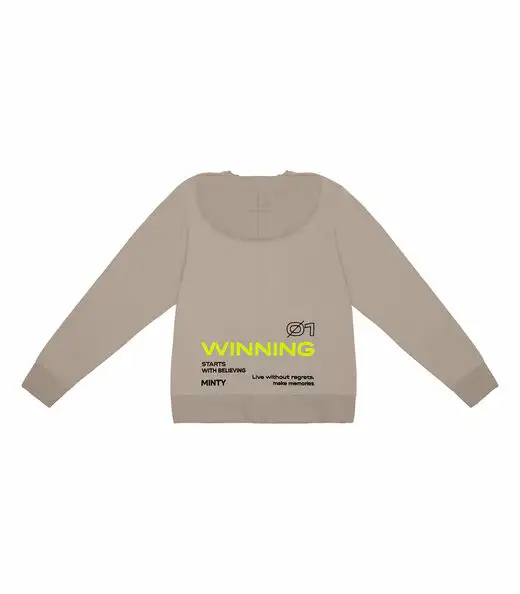 Jaqueta Juvenil Com Capuz Minty Bege