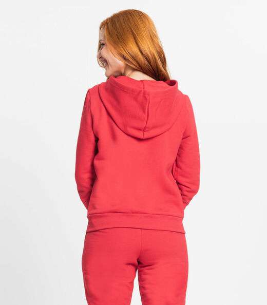 Jaqueta Com Capuz Feminina Rovitex Vermelho