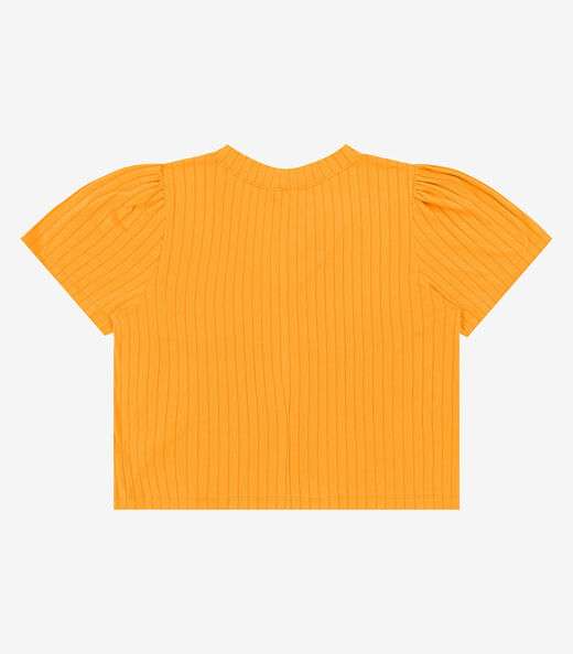 Blusa Canelada Plus Infinita Cor Amarelo