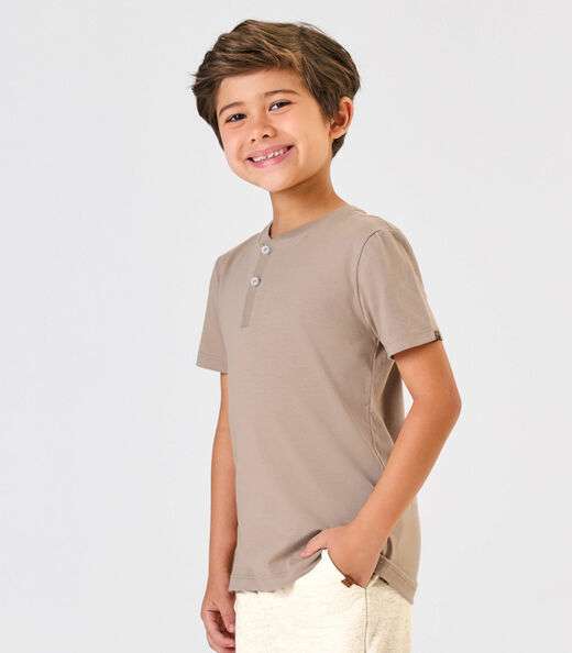 Camiseta Infantil Menino Cotton Leve Trick Nick Marrom