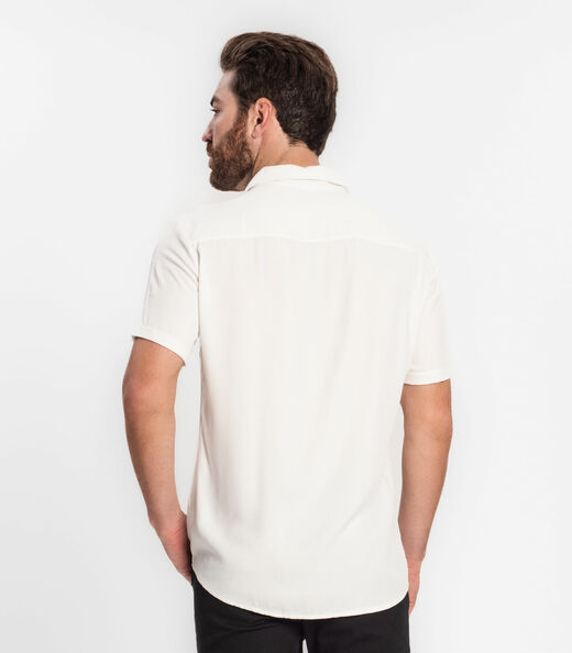 Camisa Masculina Em Viscose Dobby Diametro Bege