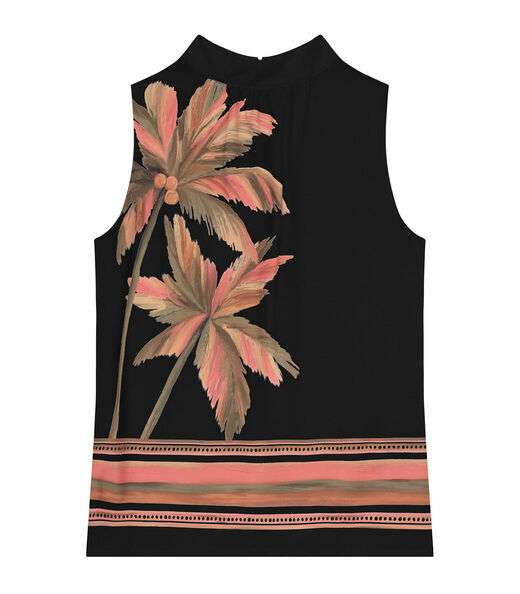 Blusa De Poly Light Estampado Endless Preto