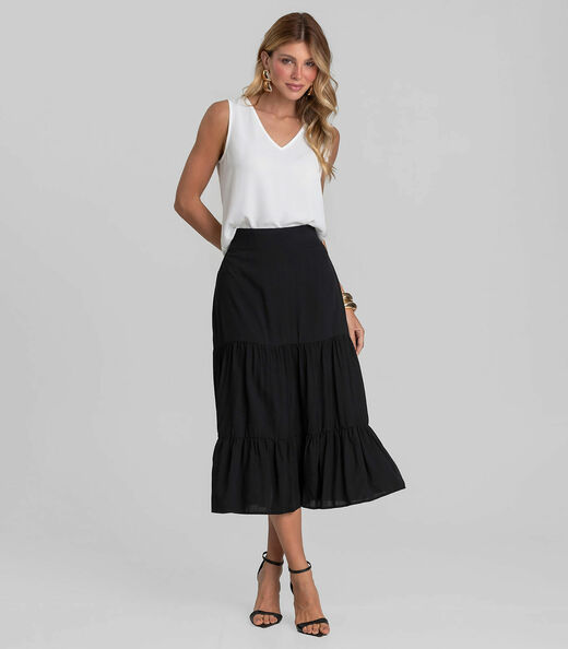 Regata Feminina em Tecido de Viscose Dianna Branco