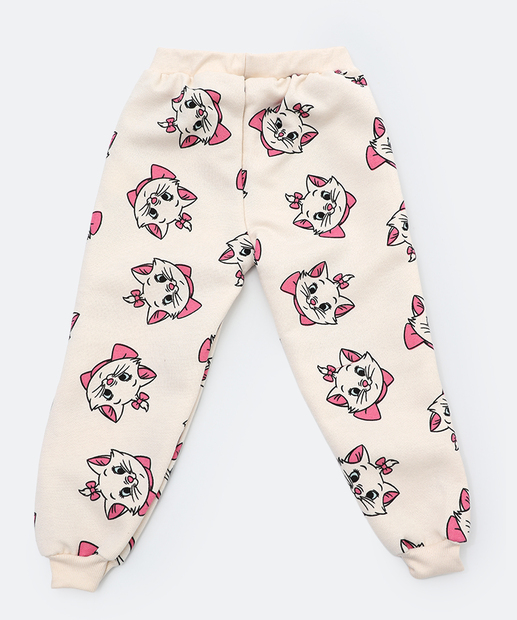 Conjunto Moletinho Infantil Hello Kitty Tam 1 a 3 Off White