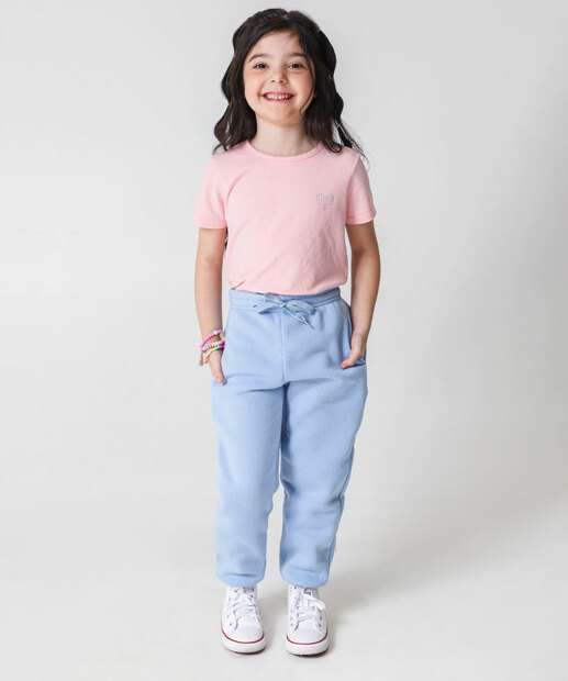 Image_Calça Infantil Moletom Flanelado Marisa Tam 4 a 10 Azul