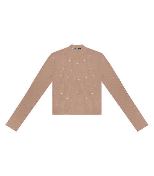 Blusa Juvenil Feminina Em Ribana Minty Marrom
