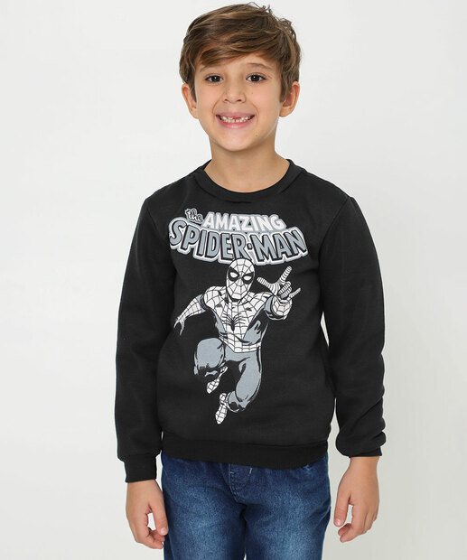 Image_Blusão Infantil Moletom Spider Marvel Tam 4 a 10 Preto