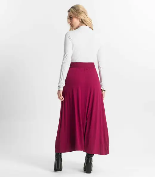 Saia Midi Feminina Select Vermelho