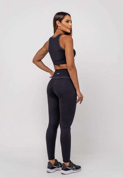 Top Suplex Poliamida Costura Preto Salvatore