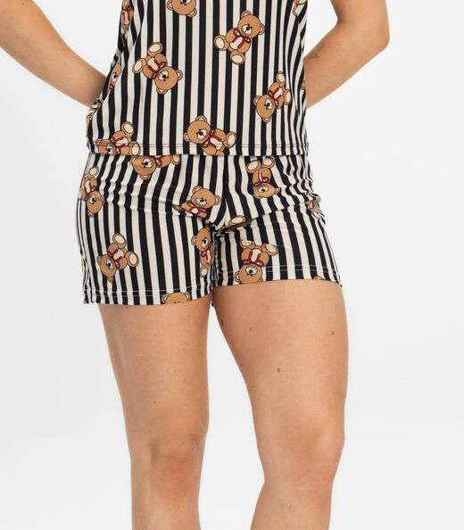 Short Doll Curto Feminino De Liganete Bella Ana Preto