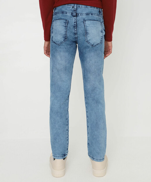 Calça Juvenil Jeans Skinny MR Tam 10 a 16 Azul
