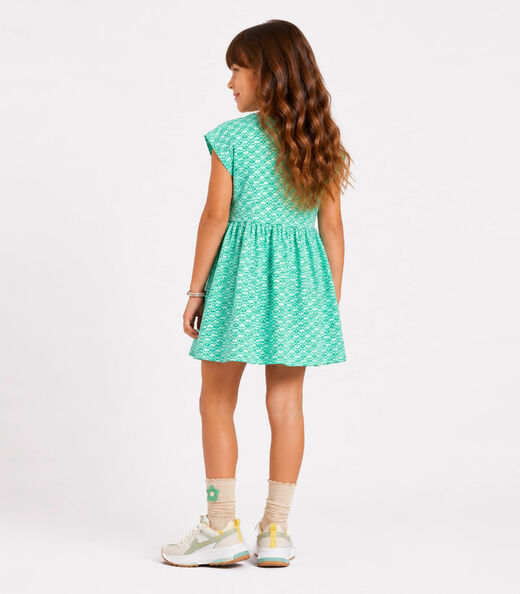 Vestido Infantil Feminino Jacquard Vegas Select Verde