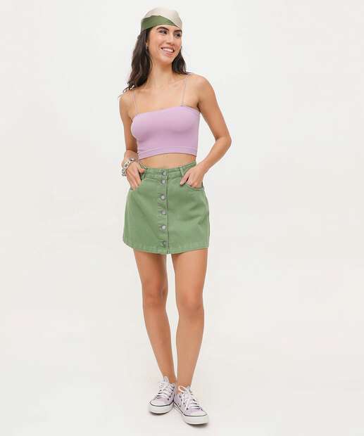 Blusa Cropped Feminina Canelada Marisa