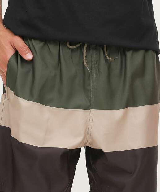 Bermuda Masculina Surf Listras Marisa Verde