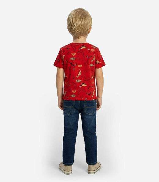 Camiseta Infantil Menino Animais Infinita Cor Vermelho