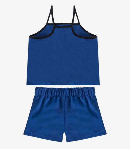 Conjunto Infantil Blusa e Shorts Menina Select Azul