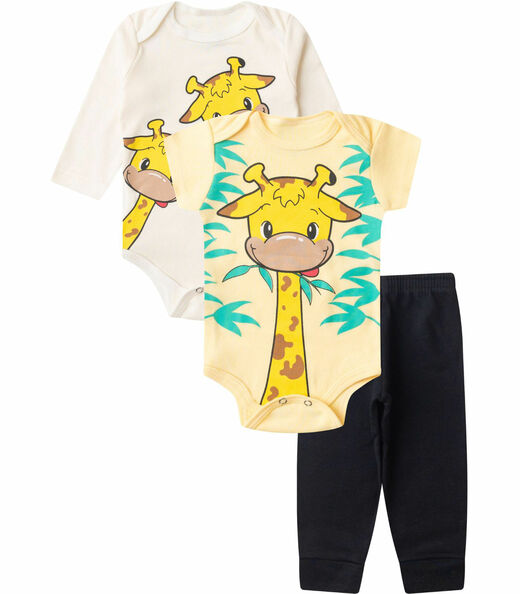 Image_Kit Body Infantil Longo 3 Peças Select Amarelo