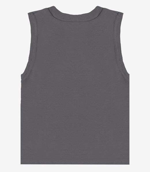 Regata Básica Infantil Lisa Soletex Cinza