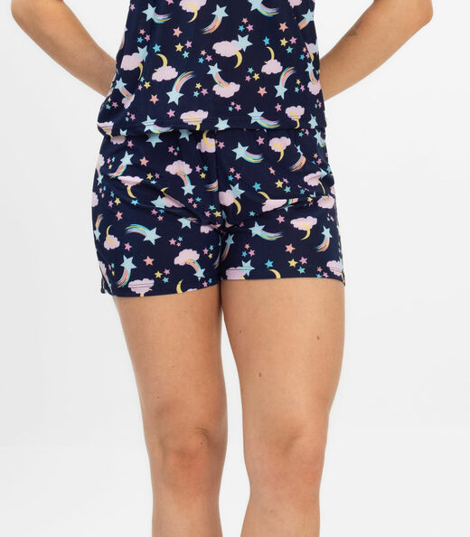 Short Doll Curto Feminino De Liganete Bella Ana Azul