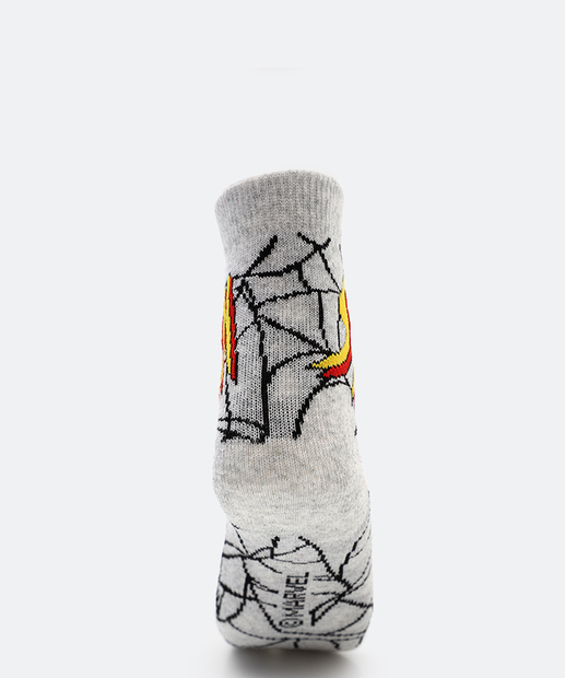 Kit 2 Meias Infantil Estampa Homem Aranha Vermelho
