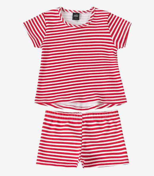 Image_Conjunto Infantil Blusa com Shorts Select Vermelho
