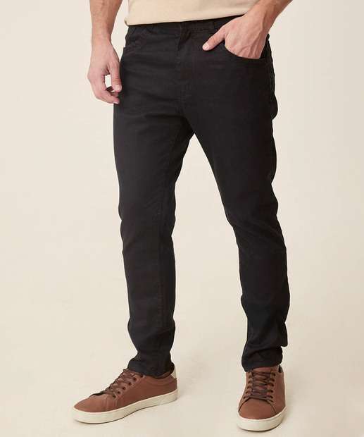 Calça Masculina Sarja Slim Bolsos 
