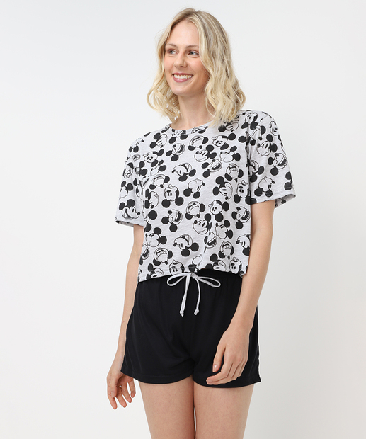 Image_Pijama Feminino Estampa Mickey Disney Cinza