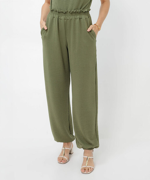Calça Feminina Aladim Textura Marisa Verde