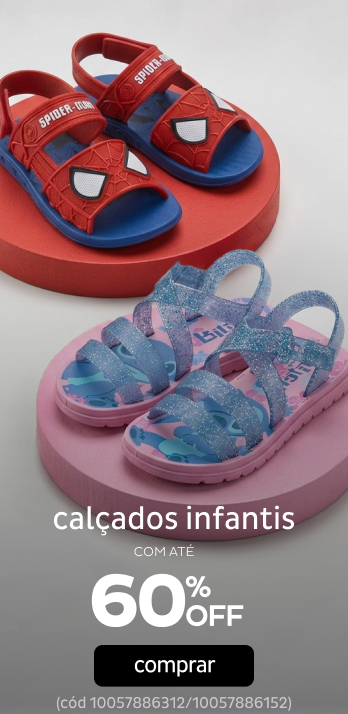 Calçados Infantis com até 60%OFF