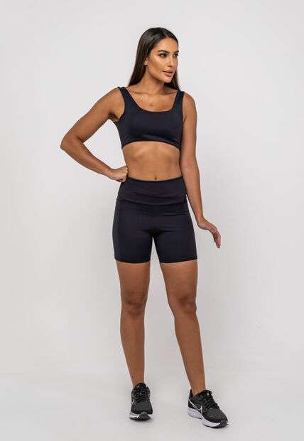 Top Suplex Poliamida Bicolor Preto Salvatore