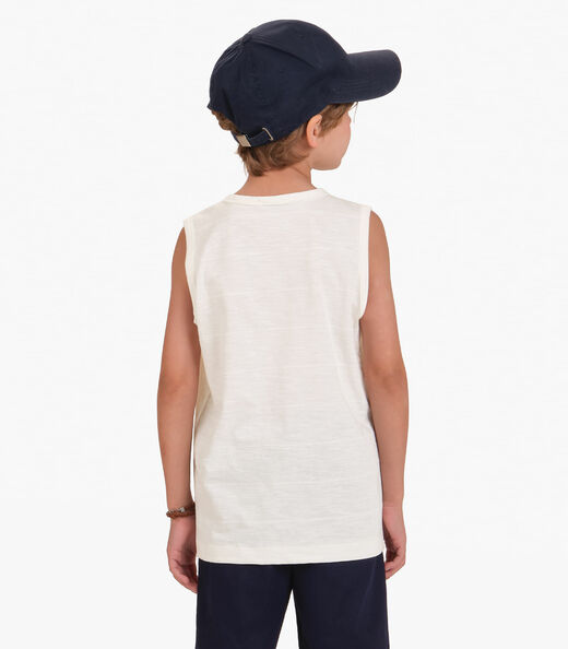 Regata Masculino Meia Malha Maquinetada Trick Nick Bege