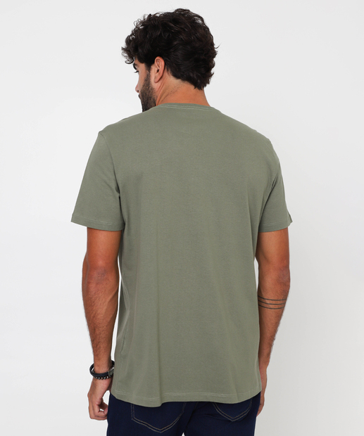 Camiseta Masculina Carro Manga Curta Marisa Verde