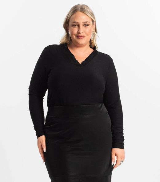 Image_Blusa Plus Size Manga Longa Feminina Secret Glam Preto