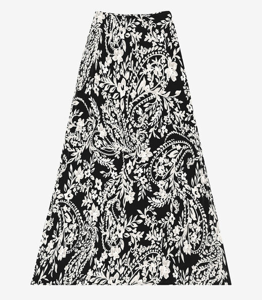 Saia Midi Viscose Khyara Feminina Endless Preto