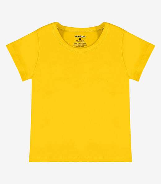 Blusa Básica Infantil Feminina Rovitex Kids Amarelo