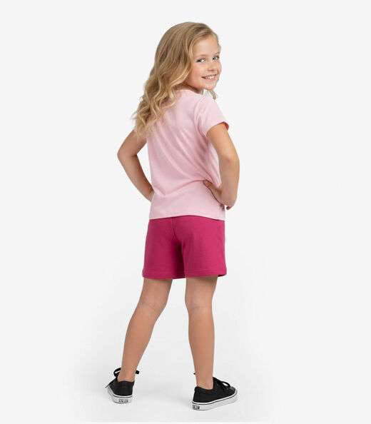 Conjunto Infantil Curto Verão Menina Select Rosa