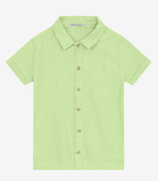 Image_Camisa Infantil Masculina Com Botões Trick Nick Verde