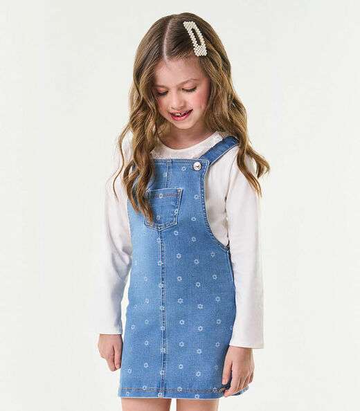 Conjunto Infantil Blusa Com Jardineira Trick Nick Bege