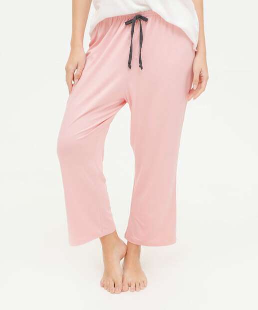 Pijama Feminino Canelado Estampado Manga Curta Marisa