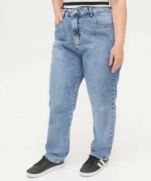Calça Plus Size Feminina Jeans Mom