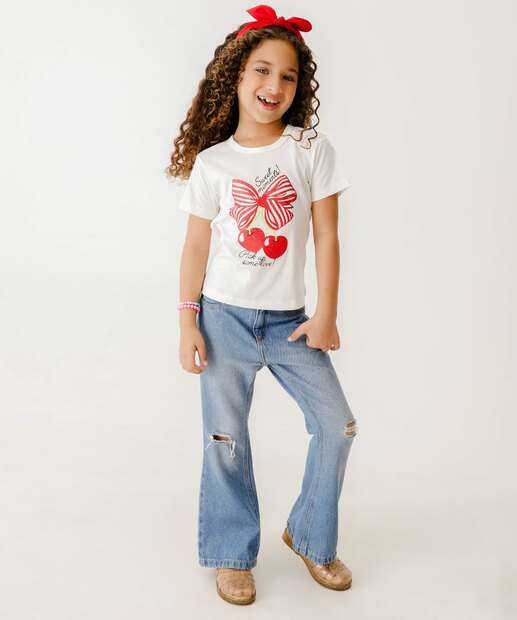 Blusa Infantil Estampa Cereja Marisa Tam 4 a 10