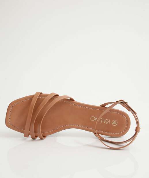 Sandália Feminina Rasteira Via Uno Caramelo