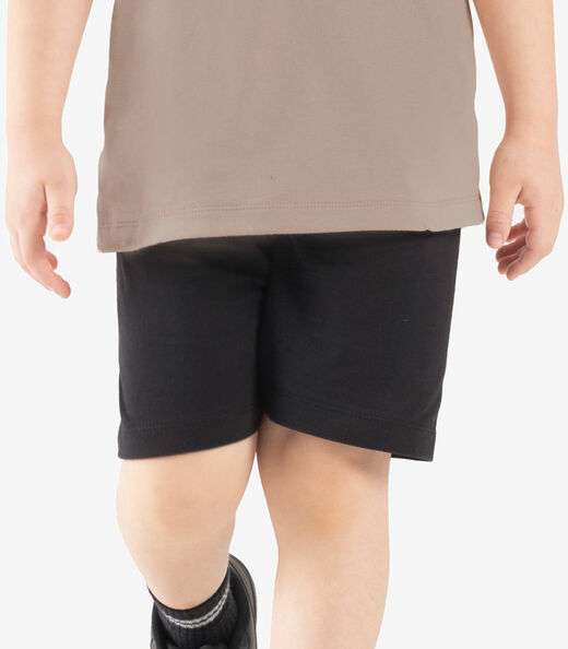 Conjunto Infantil Camiseta Com Bermuda Rovi kids Marrom