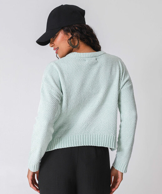 Suéter Feminino Chenille Marisa Azul