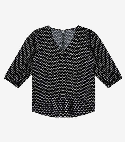 Blusa Manga Curta Infinita Cor Preto