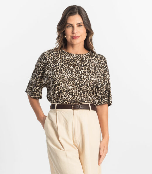Image_Blusa Feminina Manga Curta Select Bege
