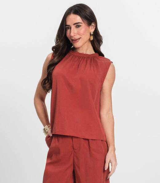 Image_Regata Feminina Curta Com Gola Endless Marrom